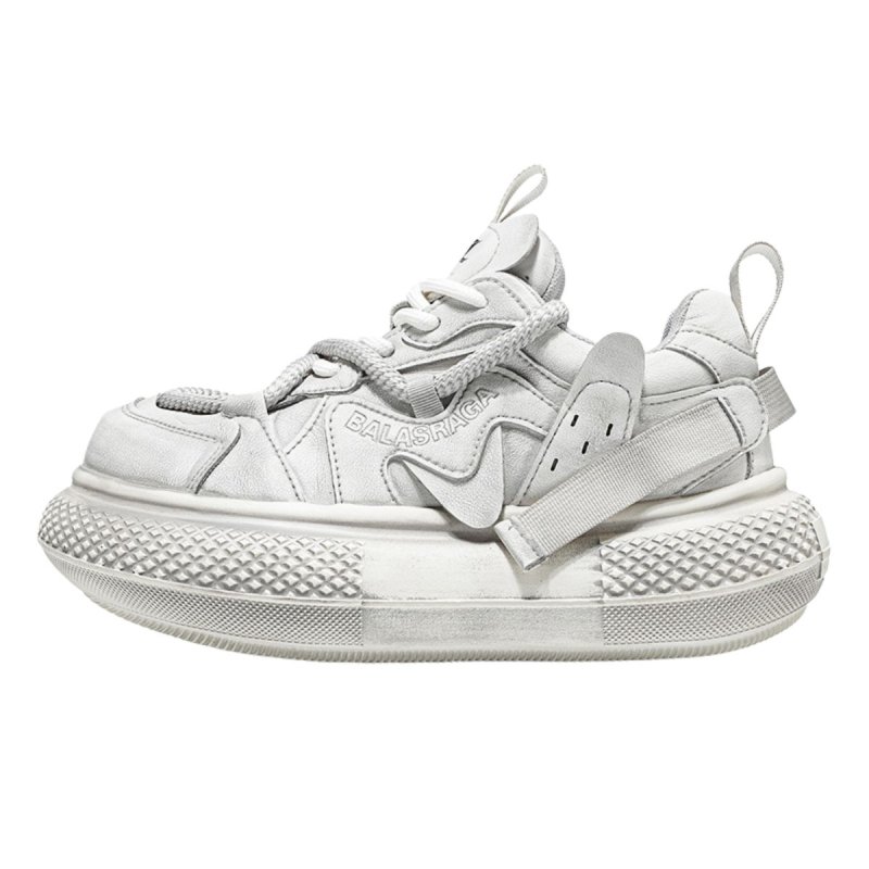 画像1: Unisex Platform Big Toe Lace-Up Derby Sneakers Shoes  ユニセックスビッグトゥ レースアップ スニーカーダービーシューズ  (1)