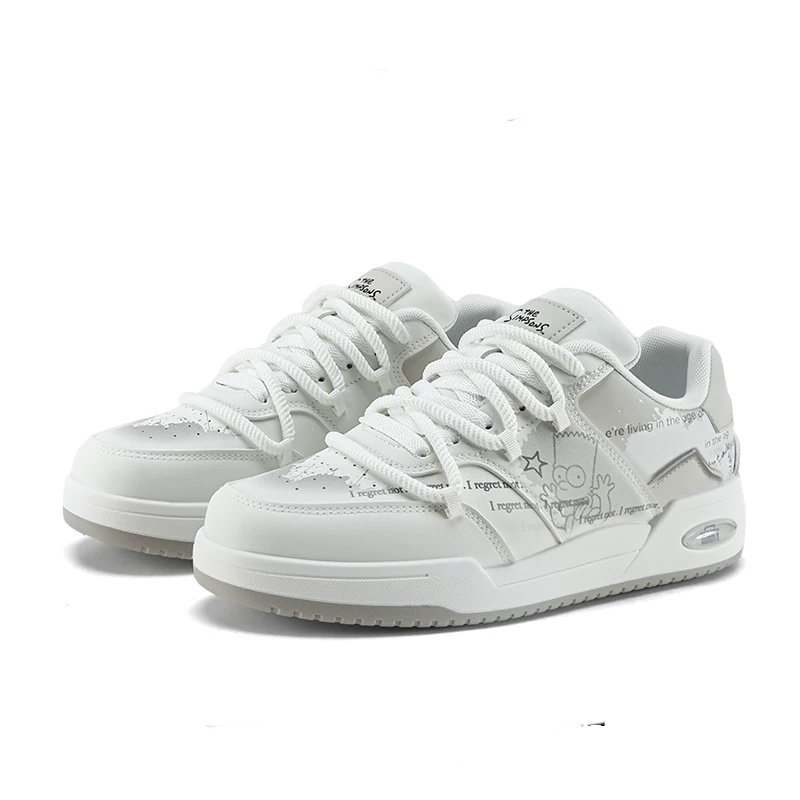 画像6: Unisex Simpsons Leather Lace-Up Sneakers Shoes  ユニセックスシンプソンズレザー レースアップ スニーカーシューズ  (6)