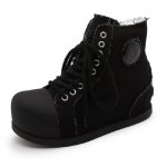 画像2: Men's Thick Soled High Top Boots Sneaker ユニセックス 男女兼用 厚底 ハイトップ レースアップ スニーカー ブーツ (2)