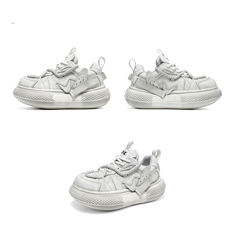 画像6: Unisex Platform Big Toe Lace-Up Derby Sneakers Shoes  ユニセックスビッグトゥ レースアップ スニーカーダービーシューズ  (6)