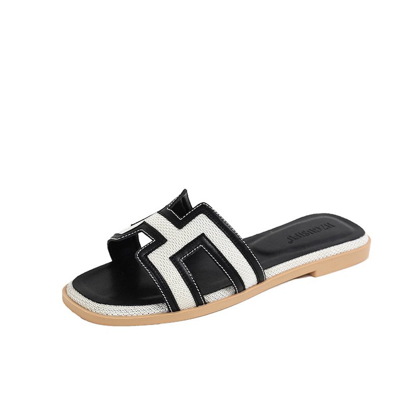 画像1: Flat H Sandal Slippers 　Hフラットサンダルスリッパ (1)