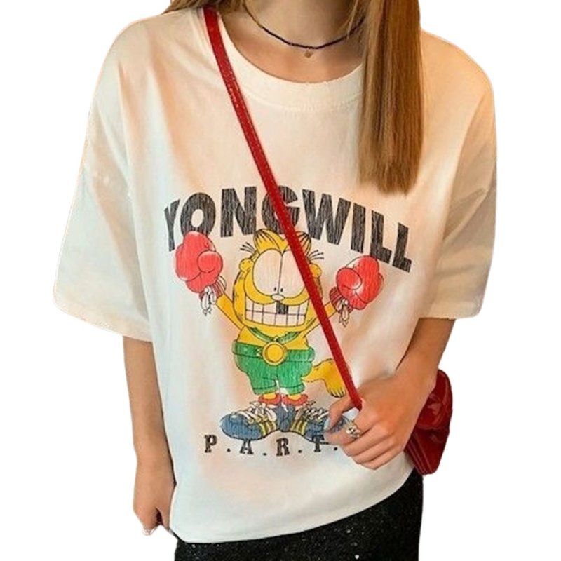 画像2: Boxer Garfield Prints T-Shirt　 ユニセックス 男女兼用ボクサーガーフィールドプリント 半袖Tシャツ (2)