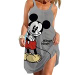 画像11: Women's Minnie mouse comic cartoon printed Cami Tank 3D Print Dress ミニー ３Dプリント グラフィックペイント キャミソール ワンピース ドレス　オーバーサイズ (11)