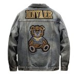 画像1: DINVAER Bear Denim G Jean jacket blouson  ユニセックス 男女兼用HAPPY BOYベア熊デニムジャケット Gジャン ブルゾン (1)