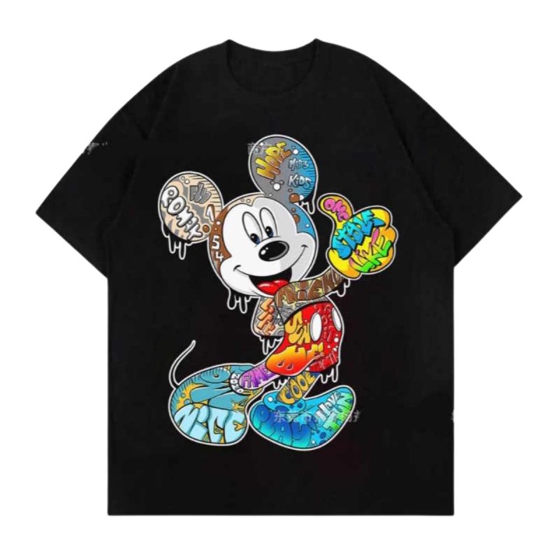 画像2: Unisex Romax Tex Mickey Collage Printed T-shirt ユニセックス 男女兼用 キッズ ジュニア ミッキー コラージュ プリント半袖 Tシャツ 家族でお揃い (2)