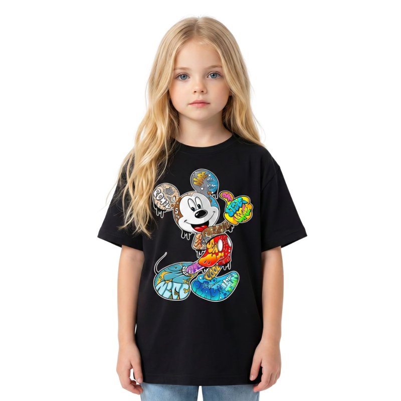 画像7: Unisex Romax Tex Mickey Collage Printed T-shirt ユニセックス 男女兼用 キッズ ジュニア ミッキー コラージュ プリント半袖 Tシャツ 家族でお揃い (7)