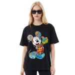 画像1: Unisex Romax Tex Mickey Collage Printed T-shirt ユニセックス 男女兼用 キッズ ジュニア ミッキー コラージュ プリント半袖 Tシャツ 家族でお揃い (1)
