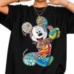 画像3: Unisex Romax Tex Mickey Collage Printed T-shirt ユニセックス 男女兼用 キッズ ジュニア ミッキー コラージュ プリント半袖 Tシャツ 家族でお揃い (3)