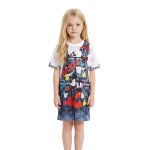画像2: Oversized Kids Disney Mickey & Minnie mouse Trompe l'oeil Print Dress kids to adults キッズ ディズニー ミニーマウス ミニーちゃん だまし絵 ワンピース 親子コーデ (2)