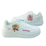 画像3: Spongebob & patrick paint leather lace up sneakers Shoes ユニセックス 男女兼用 スポンジボブ ＆ パトリック ペイントレザーレースアップスニーカー (3)