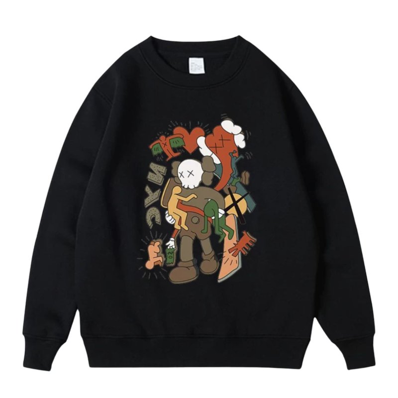 画像3: KAWS SESAME STREET Unisex Sweat Shirts Pullover ユニセックス 男女兼用 カウズ セサミストリート プリント スウェット トレーナー プルオーバー (3)