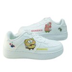 画像4: Spongebob & patrick paint leather lace up sneakers Shoes ユニセックス 男女兼用 スポンジボブ ＆ パトリック ペイントレザーレースアップスニーカー (4)