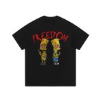 画像1: Unisex The Simpsons Bart Simpson Vintage FREEDOM print Tshirts & vest  ユニセックス 男女兼用 バートシンプソン シンプソンズ フリーダム プリント ヴィンテージ風 古着風 Tシャツ (1)