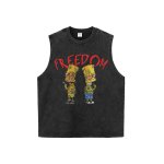 画像4: Unisex The Simpsons Bart Simpson Vintage FREEDOM print Tshirts & vest  ユニセックス 男女兼用 バートシンプソン シンプソンズ フリーダム プリント ヴィンテージ風 古着風 Tシャツ (4)