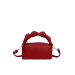画像6:  Leather knot design handle tote shoulder crossbody pillow bag　レザーハンドル結び目デザイントートショルダークロスボディピローバッグ  (6)