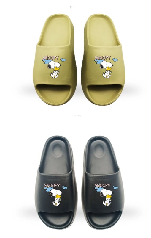 画像5:  Unisex Snoopy & Woodstock Platform Sandals/Slippers   男女兼用 スヌーピー＆ウッドストック厚底クロッグサンダルスリッパシャワー ビーチサンダル シューズ (5)