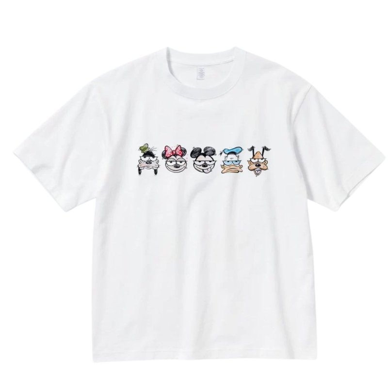 画像1: Mickey Mouse & Donald Duck and others Print Short-Sleeve T-Shirt 　男女兼用 ユニセックス ミッキーマウス＆ドナルドダックアザー プリント半袖Tシャツ (1)