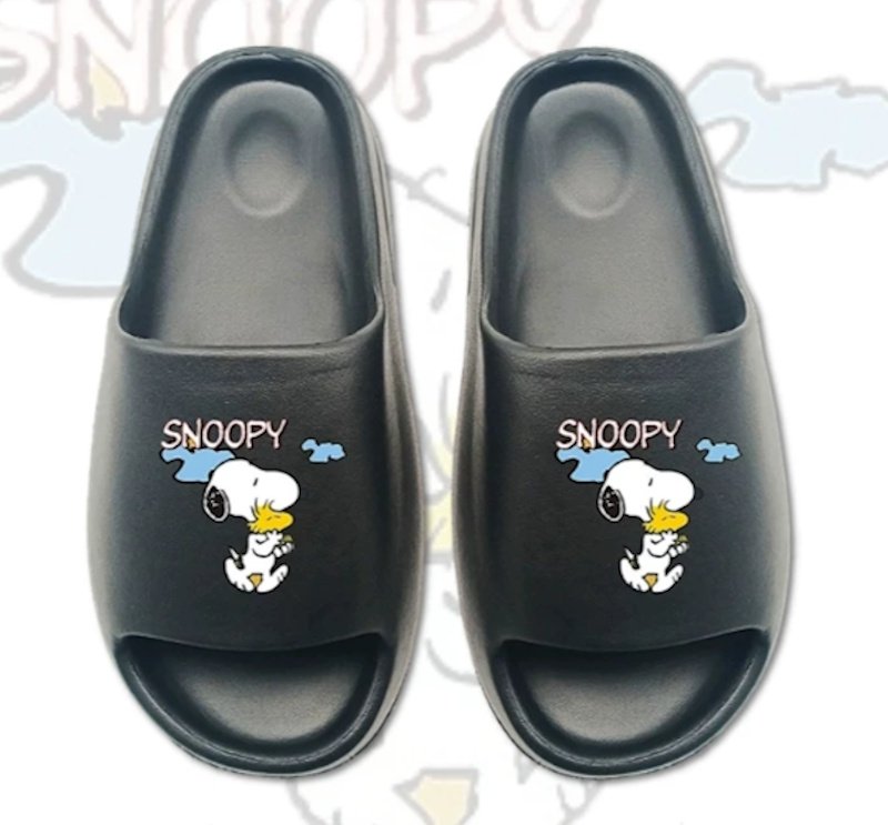 画像3:  Unisex Snoopy & Woodstock Platform Sandals/Slippers   男女兼用 スヌーピー＆ウッドストック厚底クロッグサンダルスリッパシャワー ビーチサンダル シューズ (3)
