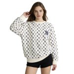 画像2: MLB Women’s NY Monogram All-Over Print Crewneck Sweatshirt ユニセックス 男女兼用 MLB NY モノグラム ロゴ スウェット トレーナー (2)
