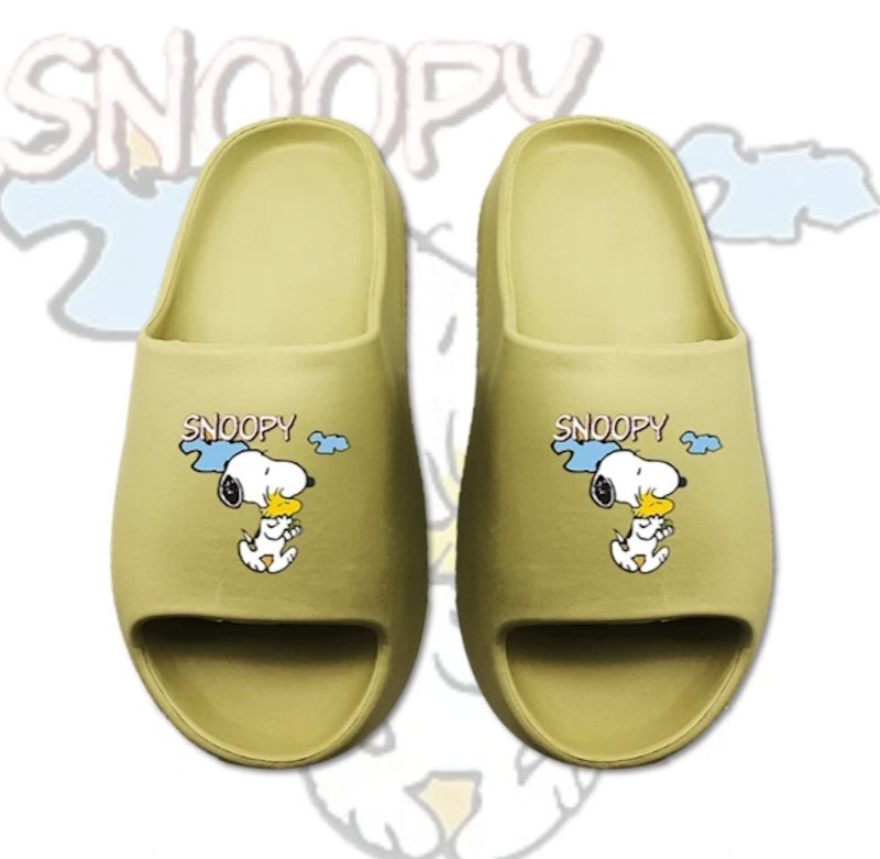 画像2:  Unisex Snoopy & Woodstock Platform Sandals/Slippers   男女兼用 スヌーピー＆ウッドストック厚底クロッグサンダルスリッパシャワー ビーチサンダル シューズ (2)