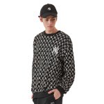 画像1: MLB NY Front Monogram Embroidery Sweatshirt ユニセックス 男女兼用 MLB NY モノグラム フロントロゴ スウェット トレーナー (1)