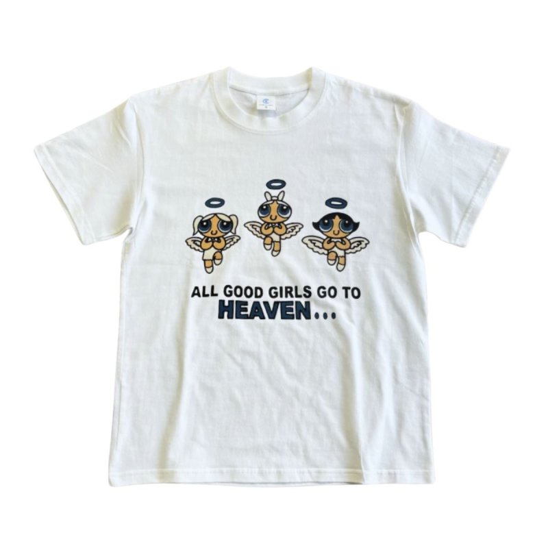 画像1: Unisex Angel Powerpuff Girls Paint  t-shirt 　 男女兼用 ユニセックスエンジェル天使パワーパフガールズプリントTシャツ (1)