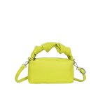 画像5:  Leather knot design handle tote shoulder crossbody pillow bag　レザーハンドル結び目デザイントートショルダークロスボディピローバッグ  (5)