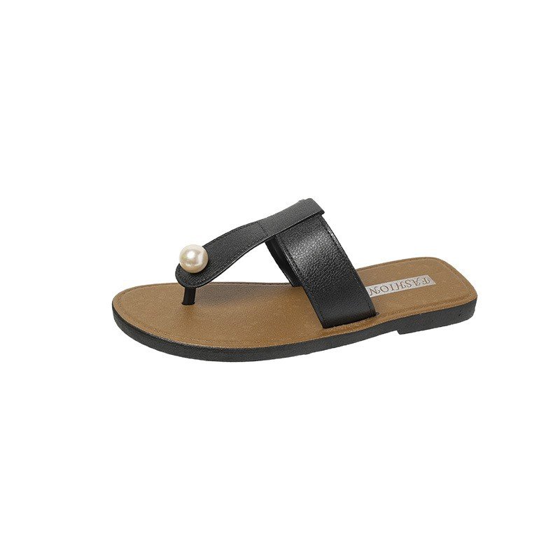 画像5: Thong flat pearl sandals Slippers ユニセックス男女兼用トングパール付きフラットサンダルスリッパ (5)