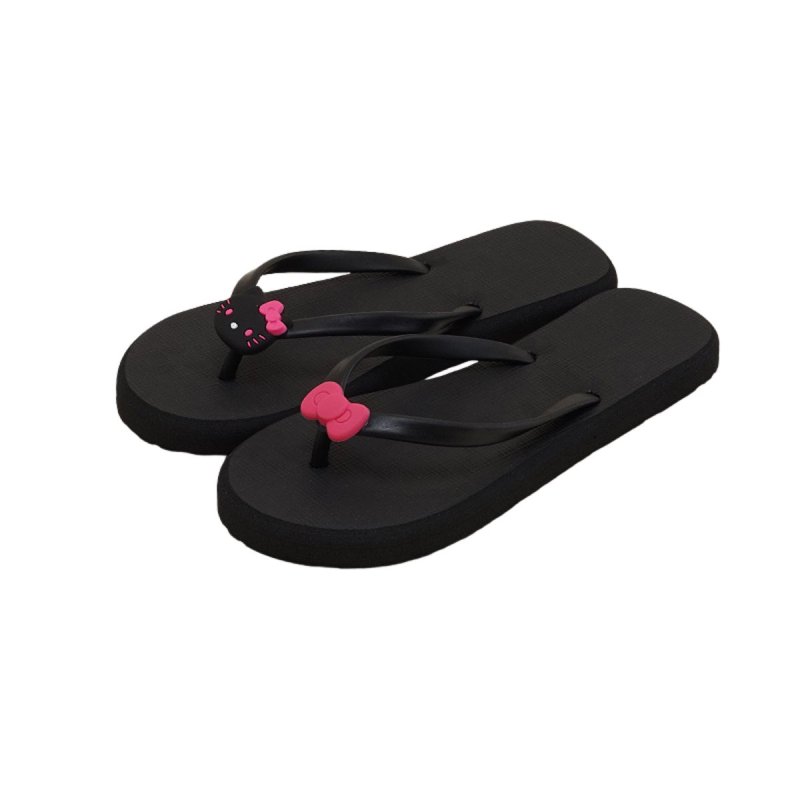 画像2: Kitty & Ribbon Thong Beach Shower Sandals shoes　キティー＆リボントングビーチシャワーサンダルスリッパシューズ (2)