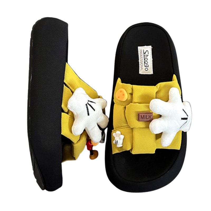 画像3: Mickey Mouse plush platform sandal slippers shoes　ミッキーマウスぬいぐるみ厚底サンダルスリッパシューズ (3)