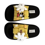 画像1: Mickey Mouse plush platform sandal slippers shoes　ミッキーマウスぬいぐるみ厚底サンダルスリッパシューズ (1)