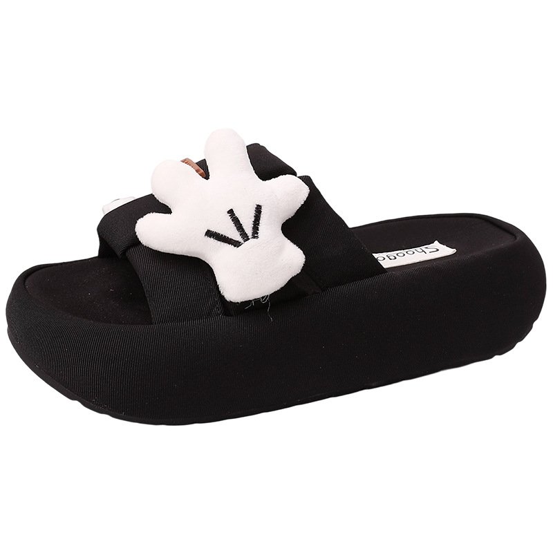 画像4: Mickey Mouse plush platform sandal slippers shoes　ミッキーマウスぬいぐるみ厚底サンダルスリッパシューズ (4)