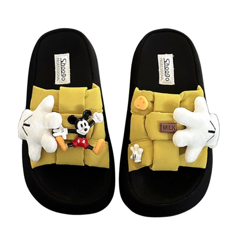 画像5: Mickey Mouse plush platform sandal slippers shoes　ミッキーマウスぬいぐるみ厚底サンダルスリッパシューズ (5)