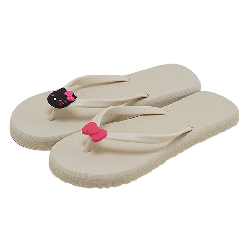 画像1: Kitty & Ribbon Thong Beach Shower Sandals shoes　キティー＆リボントングビーチシャワーサンダルスリッパシューズ (1)