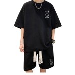 画像1:  Bear T-shirt and shorts set (top and bottom) setup ユニセックス男女兼用 ベア 上下セット tシャツ 半袖 ハーフパンツ セットアップ (1)