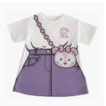 画像2: Kids Disney Duffy and Friends Trompe l'oeil Print Dress kids to adults キッズ ディズニー ダッフィー フレンズ シェリーメイ ステラ・ルー クッキー・アン だまし絵 ワンピース  (2)