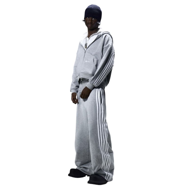 画像1: HCW V2 SPIKE HOODIE Zip-up 5-line hoodie and pants sweat set ジップアップ５ラインフーディパーカー＆パンツスウェット セットアップ (1)