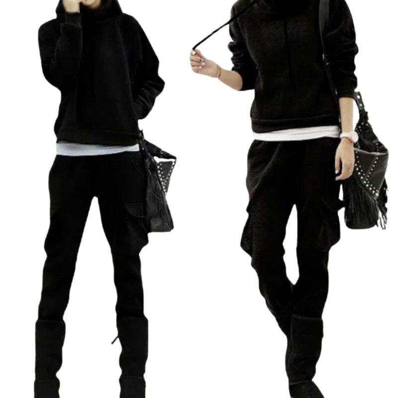 画像6: Womens Cargo Hoodie and Pants Set upスウェット セットアップ フード付きパーカー +カーゴパンツ (6)