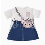 画像4: Kids Disney Duffy and Friends Trompe l'oeil Print Dress kids to adults キッズ ディズニー ダッフィー フレンズ シェリーメイ ステラ・ルー クッキー・アン だまし絵 ワンピース  (4)