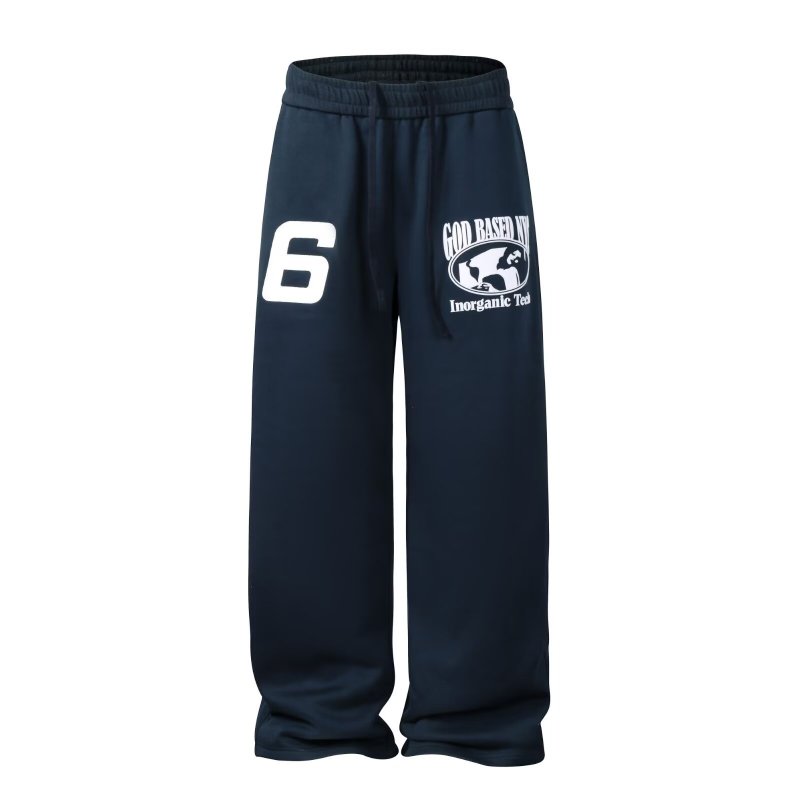 画像2: No6 wide leg sweatpants　ユニセックス男女兼用 No6.ワイドレッグスウェットパンツ (2)