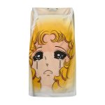 画像1: WHITE CRYING GIRL KNOT SLEEVELESS Cartoon print Tank Top クライングガール アニメプリントタンクトップ シャツ (1)