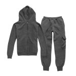 画像4: Womens Cargo Hoodie and Pants Set upスウェット セットアップ フード付きパーカー +カーゴパンツ (4)