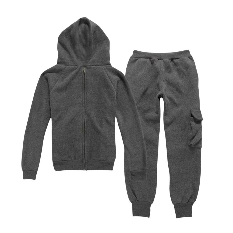 画像4: Womens Cargo Hoodie and Pants Set upスウェット セットアップ フード付きパーカー +カーゴパンツ (4)