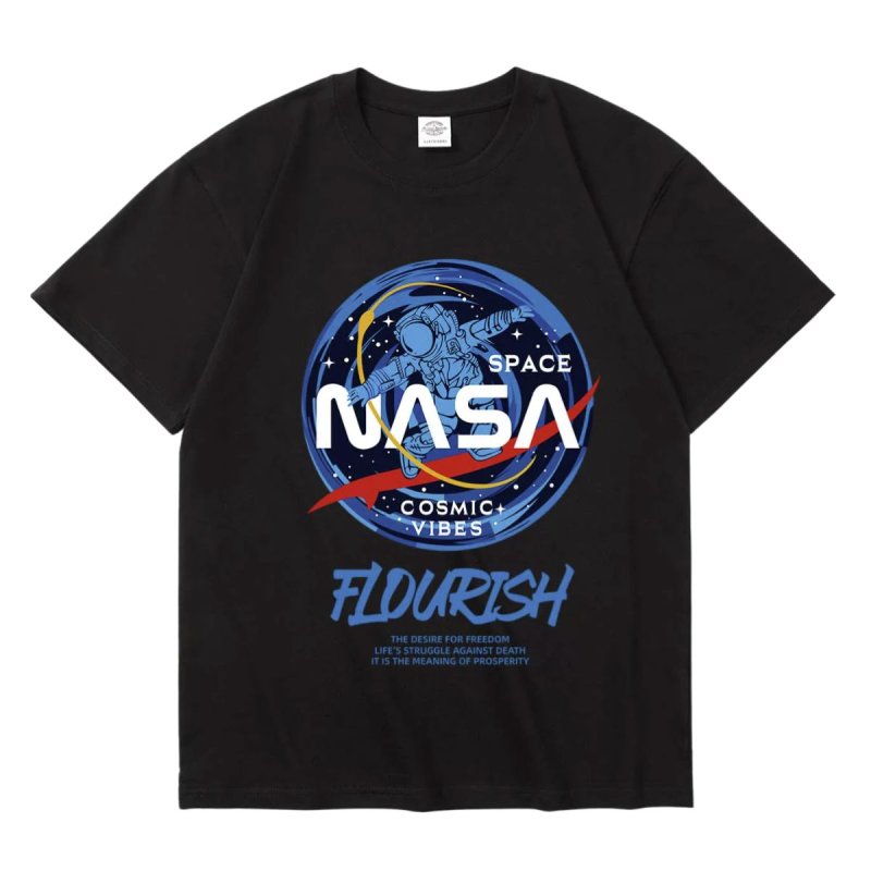 画像4: NASA FLOURISH x Astronaut print Print Tshirts ユニセックス男女兼用 NASA ナサ × 宇宙飛行士 半袖 Tシャツ (4)