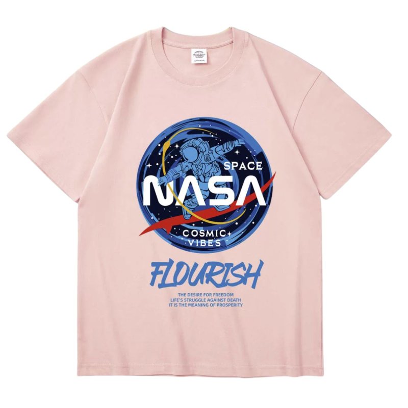 画像3: NASA FLOURISH x Astronaut print Print Tshirts ユニセックス男女兼用 NASA ナサ × 宇宙飛行士 半袖 Tシャツ (3)