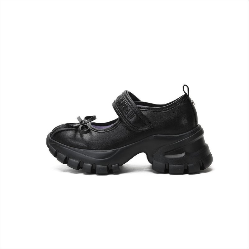 画像3: Ｗomen's Leather Metallic platform Mary Jane sneakers trainers Y2K 本革 リアルレザー 厚底 メタリック メリージェーン スニーカープラットフォーム ダッドシューズ ボリュームソール バレエコア (3)