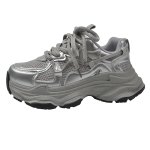 画像1: Ｗomen's Metallic platform sneakers trainers Y2K 厚底 メタリック スニーカー プラットフォーム ダッドシューズ ボリュームソール (1)