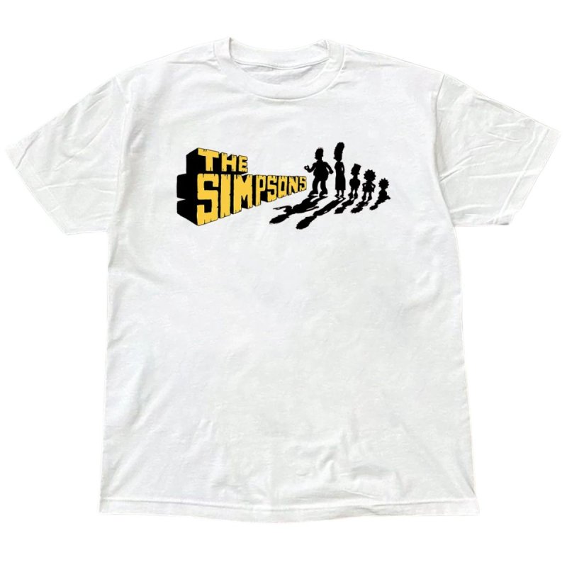 画像1: The Simpsons silhouette print Tshirts ユニセックス男女兼用ザシンプソンズファミリーシルエットプリント 半袖 Tシャツ (1)