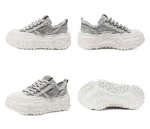 画像5: Unisex Denim fringe chunky sole platform lace-up sneakers  Shoes ユニセックス 男女兼用 デニムフリンジチャンキーソール厚底レースアップ  スニーカー (5)