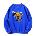 画像1: Men's Unisex The Simpsons Brother long-sleeved oversize pullover sweater   ユニセックス 男女兼用 シンプソンズ ブラザー 兄弟 長袖トレーナー (1)